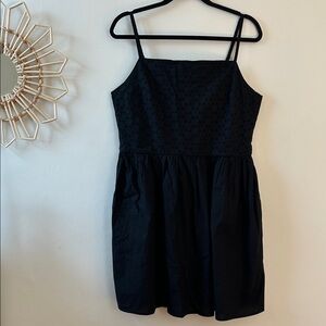 GAP Black Spaghetti Strap Mini Sundress